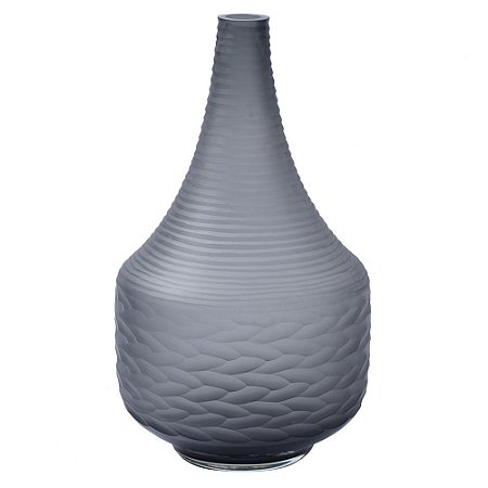 VASO DE VIDRO TRABALHADO AZUL