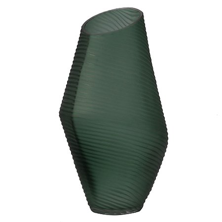 VASO DE VIDRO VERDE 18,5CM X 18,5CM X 34,5CM
