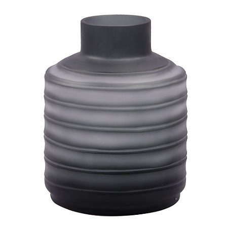 VASO DE VIDRO CINZA 20CM X 20CM X 26CM