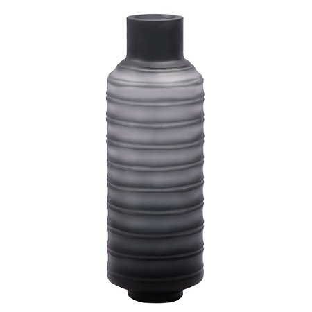 VASO DE VIDRO CINZA 14CM X 14CM X 40,5CM