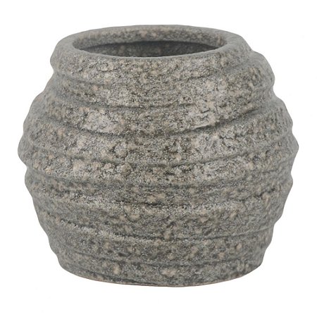 VASO DE CERAMICA CINZA