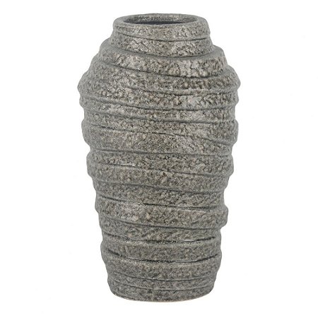 VASO DE CERAMICA CINZA