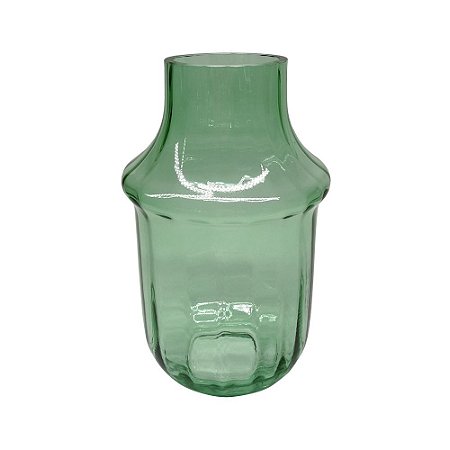 VASO DE VIDRO TRANSPARENTE VERDE