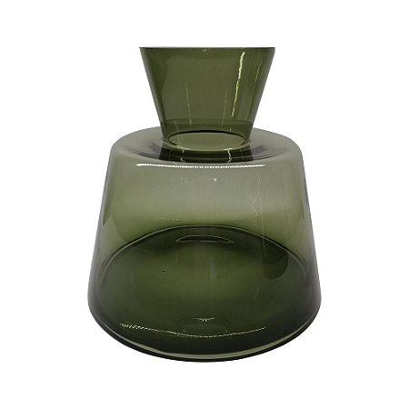 VASO DE VIDRO TRANSPARENTE VERDE