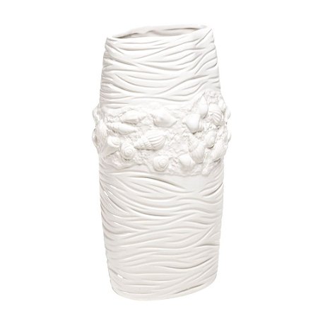 VASO DE CERÂMICA CONCHAS 21,2x16,3x37,7cm