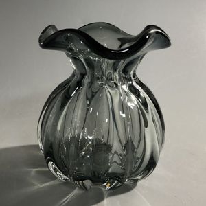 VASO DE VIDRO SODO-CÁLCICO ITALY CINZA 10x11cm
