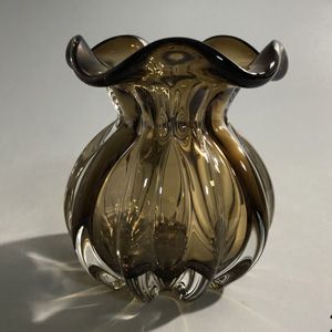 VASO DE VIDRO SODO-CÁLCICO ITALY MARROM 10x11cm