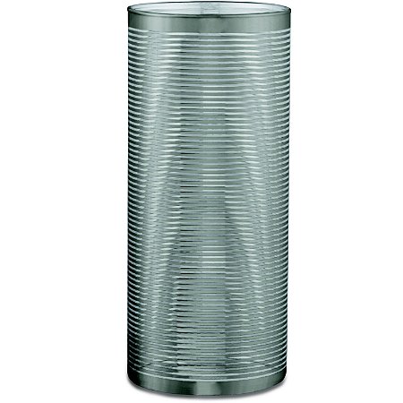 VASO PRATA EM VIDRO
