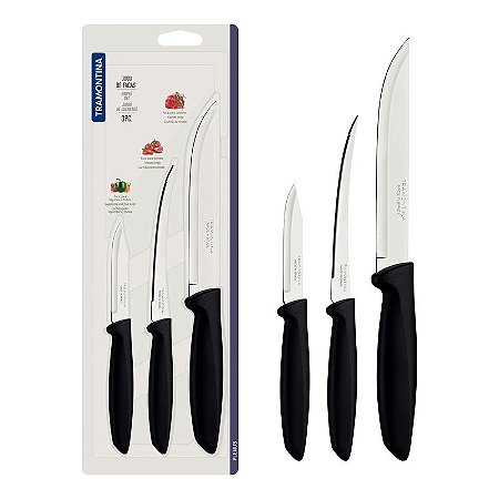 JOGO FACAS INOX 3PC PLENUS PRE