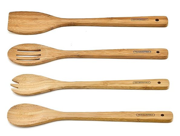 JOGO DE TALHERES EM BAMBOO 4PCS