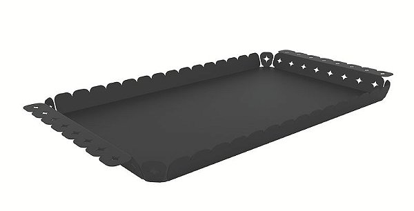 BANDEJA RETANG.ACO INOX PRETO LUCE
