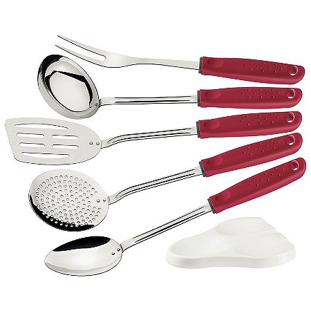 JOGO UTENSILIO INOX 6PC UTILITA VER