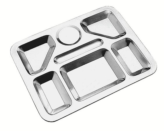 BANDEJA SAPS ACO INOX 7 DIVISOES