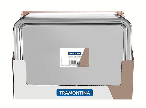 BANDEJA RETANGULAR ACO INOX