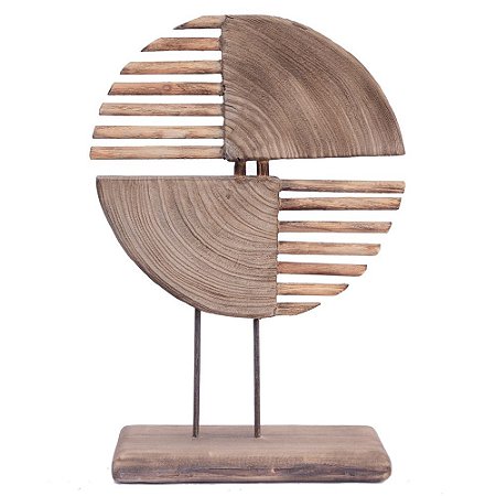 PECA DECORATIVA DE MADEIRA 39CM X 15CM X 57CM