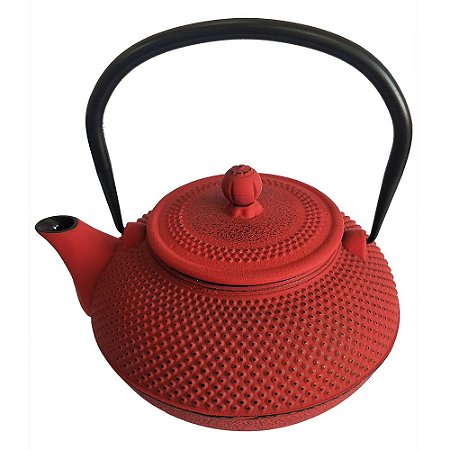 CHALEIRA DE FERRO VERMELHO 20,5CM X 18,5CM X 20,5CM