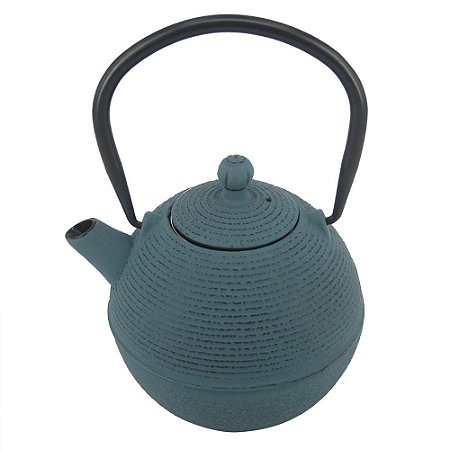 CHALEIRA DE FERRO AZUL 14,5CM X 12,5CM X 17,5CM