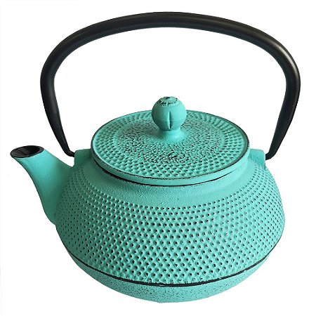 CHALEIRA DE FERRO VERDE 17CM X 15CM X 15,5CM