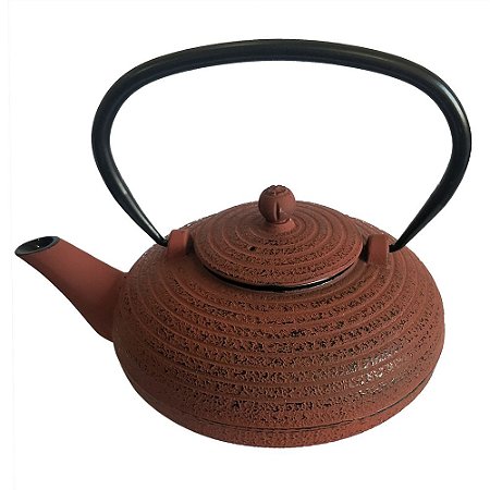 CHALEIRA DE FERRO MARROM 20,5CM X 16,5CM X 15,5CM