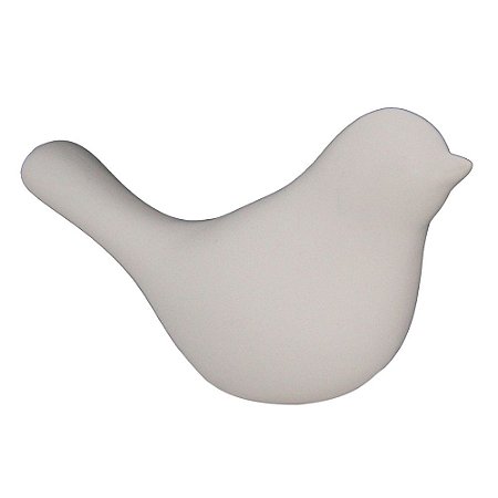 PASSARO DE CERAMICA BRANCO  12CM X 5CM X 7,5CM