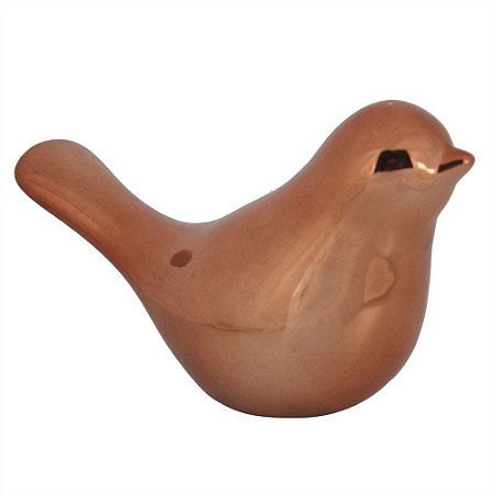 PASSARO DE CERAMICA BRONZE 12CM X 5CM X 7,5CM