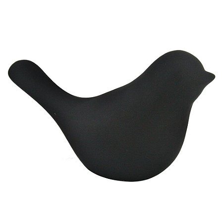PASSARO DE CERAMICA PRETO 19CM X 7,5CM X 11CM