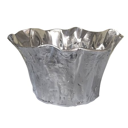 CHAMPANHEIRA EM ALUMINIO PRATEADO 38CM X 35CM X 24CM