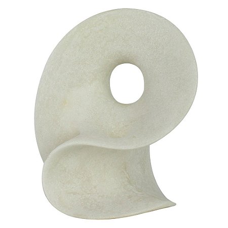 PECA DECORATIVA DE RESINA BRANCA 20,5CM X 17,5CM X 25,5CM