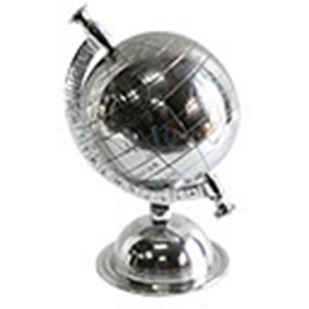 GLOBO DECORATIVO EM  PRATEADO 26CM