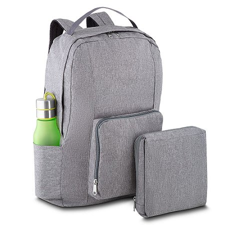 MOCHILA DOBRAVEL CINZA CLARO MC280