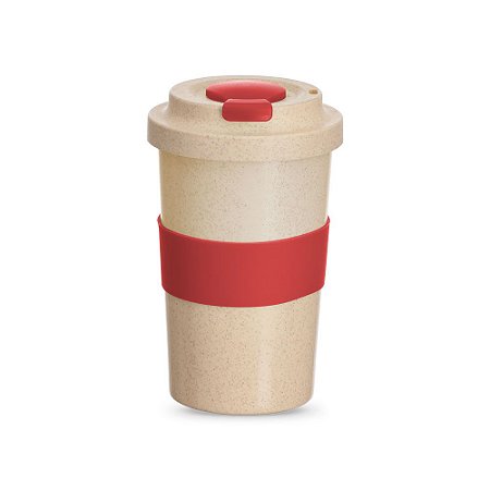 COPO FIBRA DE BAMBU 450ML VERMELHO CO020