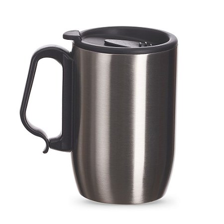 CANECA AÇO INOX PAREDE DUPLA 350ML PRATA CA8200
