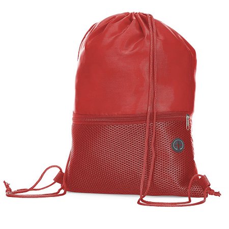 SACOLA MOCHILA BOLSO COM ZIPER - VERMELHA BP0002