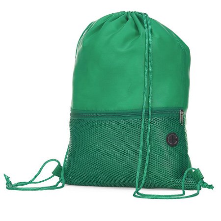 SACOLA MOCHILA BOLSO COM ZIPER - VERDE BP0002
