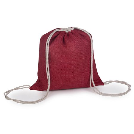 MOCHILA EM JUTA VERMELHA