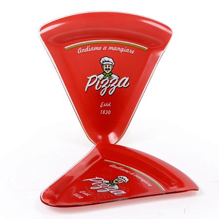 CONJ. 02 PRATOS DE VIDRO PIZZA - FATIA
