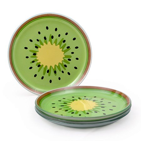 CJ 4 PRATOS DE VIDRO PEQUENO - KIWI