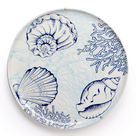 PRATO DE PORCELANA 23 CM - CONCHAS
