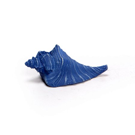 ORNAMENTO DE RESINA MODELO - CARACOL MEDIA AZUL ESCURO