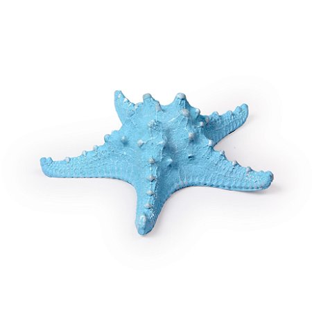 ORNAMENTO DE RESINA MODELO - ESTRELA DO MAR MEDIA AZUL CLARO