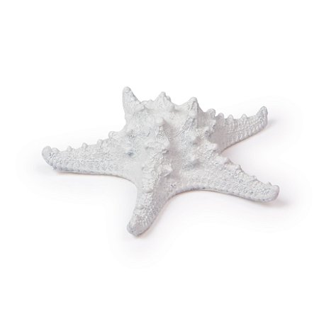 ORNAMENTO DE RESINA MODELO - ESTRELA DO MAR MEDIA BRANCO