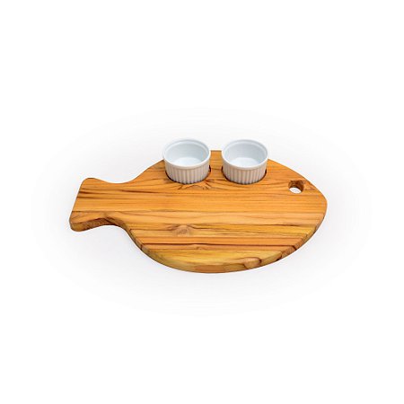 PETISQUEIRA TECA COM 02 RAMEQUINS 77 ML - PEIXE PEQUENO