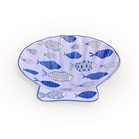 ORNAMENTO DE VIDRO CONCHA MEDIA - 26 X 23