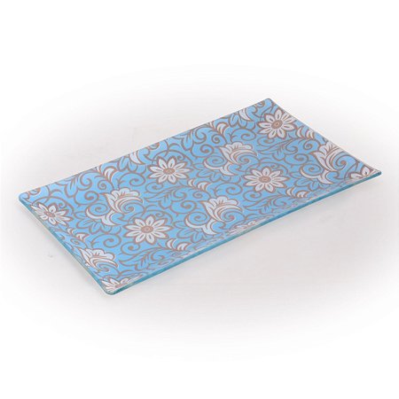 ORNAMENTO VIDRO RETANGULAR GND. - ARABESCO