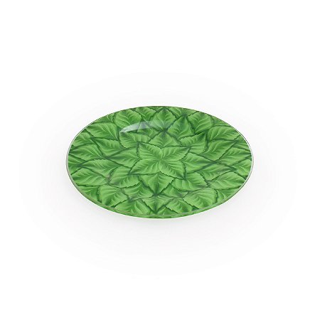 CONJ. 04 ORNAMENTO DE VIDRO  20 - FOLHAGEM