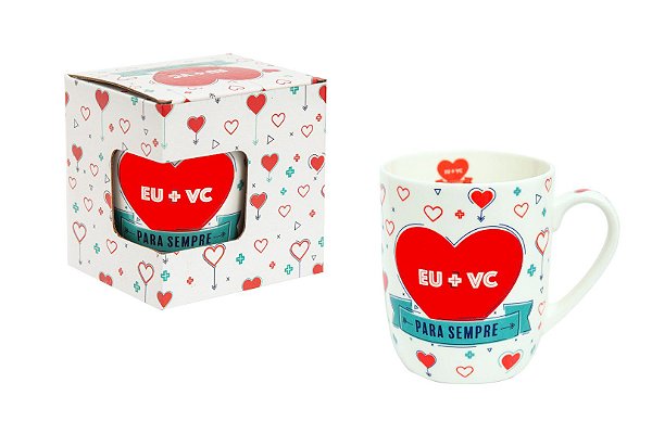 CANECA AMOR EU E VOCE 410 ML