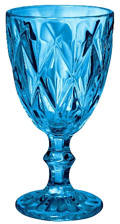 JOGO 6 TAÇAS BICO DE ABACAXI AZUL 320ML