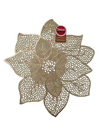 JOGO AMERICANO FLOWER DOURADO 38CM