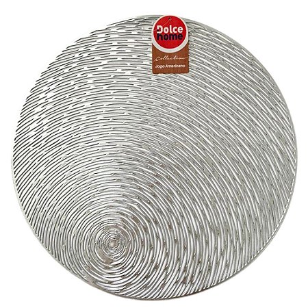 JOGO AMERICANO CIRCLE PRATA 38CM