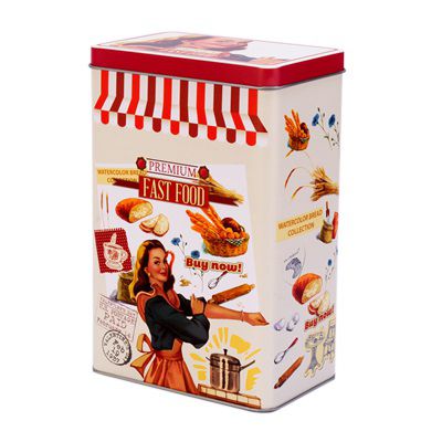 LATA DE FERRO RETRO WHITE 18,5X12X8CM